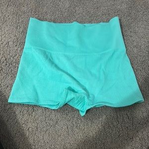 Green biker shorts